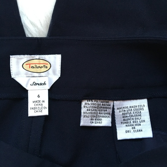 Talbots Navy Blue Dress Pants Size 4 - Picture 8 of 10